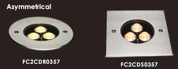 3 * 2W la lampada leggera simmetrica 116mm Front Cover ETL di potere il LED Inground ha elencato 2