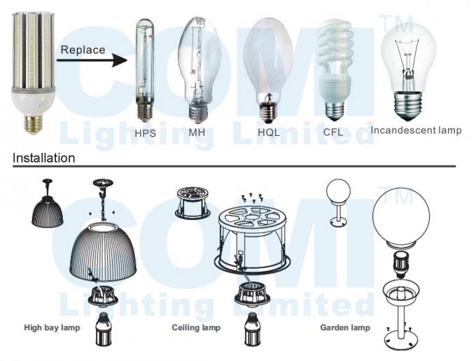 8W facili installano le lampade principali della pannocchia di granturco, hanno condotto le lampadine della pannocchia di granturco 5 anni di garanzia 5