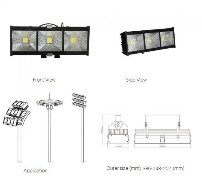 90w luci di inondazione all'aperto di alto potere LED per alta illuminazione del prato inglese o del ponte di Palo 1