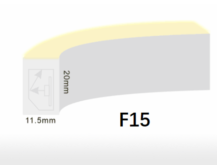 PVC resistente UV della striscia F15 SPI 24VDC 12W/tester di Flex Neon LED con l'iniezione della muffa 0