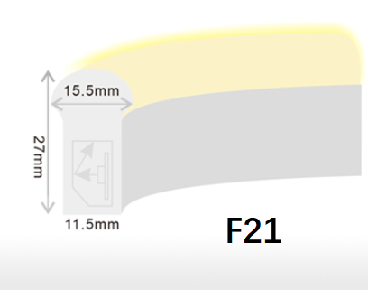 PVC resistente UV della striscia F15 SPI 24VDC 12W/tester di Flex Neon LED con l'iniezione della muffa 1