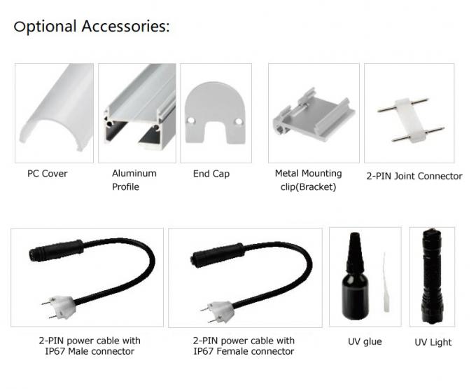 Accessori facoltativi per la luce di striscia flessibile della rondella della parete del LED