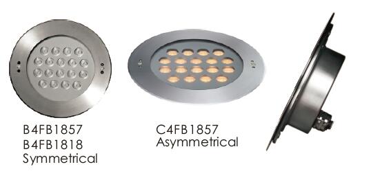 C4FB1857 C4FB1818 RGB Dimmable ha messo le luci subacquee del LED fatte di anti corrosione di acciaio inossidabile SUS316 1