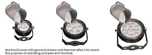 3 * 2W luce subacquea del punto di piccola dimensione IP68 LED con il sostegno ed il treppiede 360° regolabili