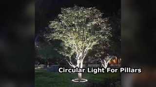 Luce sotterranea circolare a LED per alberi a pilastri