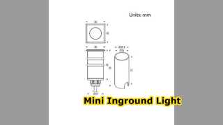 Mini luce interrata 12v 24v DC Copertura quadrata