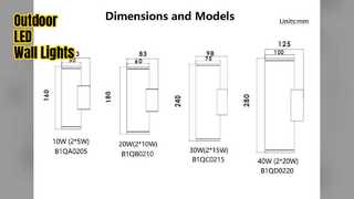 Lampade da parete a LED per esterno IP65 Dual Up Down