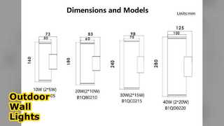 Luci da parete a LED da 20 W Up Down Illuminazione da esterno